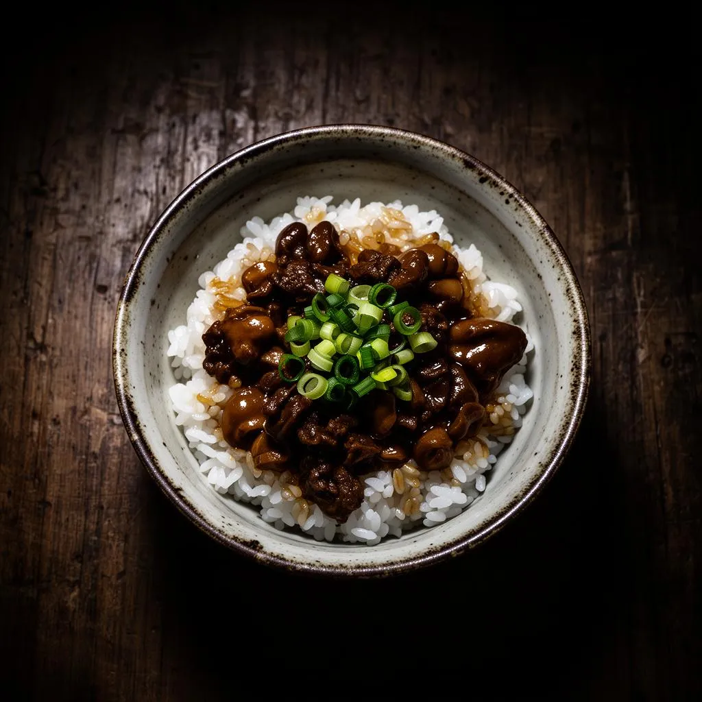 ホルモン丼の盛り付け（イメージ）